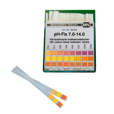 pH test strips, pH-Fix 7.0-14.0, fixed indicator, MN