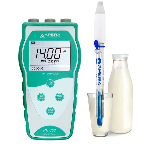 PH850-DP Portable pH Meter for Dairy Products (Milk, Cream, Yogurt) and Liquid Food, Equipped with LabSen 823 Electrode
