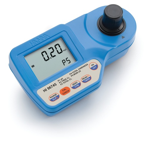 pH, Total Hardness, Iron, and Free and Total Chlorine Portable Photometer
