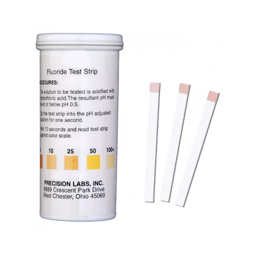 Fluoride Test strips (0-10-25-50-100+ ppm)