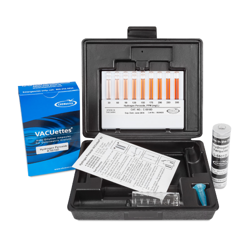 Hydrogen Peroxide  VACUettes® Visual High Range Kit 0-25 & 30-300 ppm