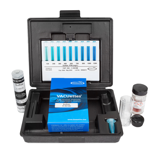 Sulfide  VACUettes Visual High Range Kit 0-120 & 120-1200 ppm