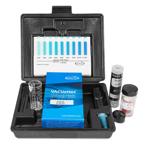 Sulfide  VACUettes Visual High Range Kit 0-1200 & 1200-12,000 ppm