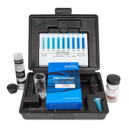 Sulfide  VACUettes Visual High Range Kit 0-30 & 30-300 ppm