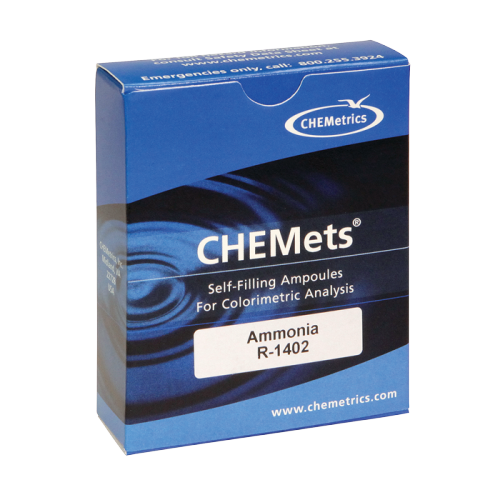 Ammonia  CHEMets® Refill  0-4 ppm & 0-80 ppm