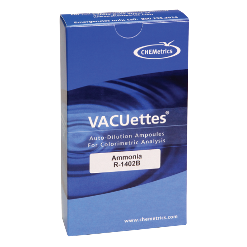 Ammonia  VACUettes® Refill 0-500 ppm & 0-10,000 ppm