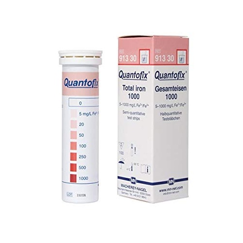 IRON TEST STRIPS 0-1000 PPM