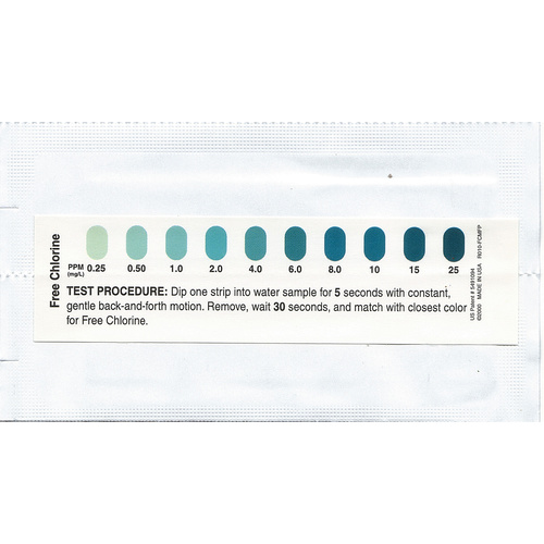 Chlorine (Free) Test Strips - 20pk